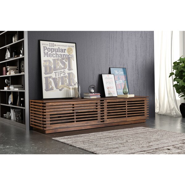 Walnut Color Long Console Table