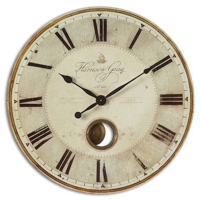 Uttermost 'Harrison' Grey 30-inch Wall Clock