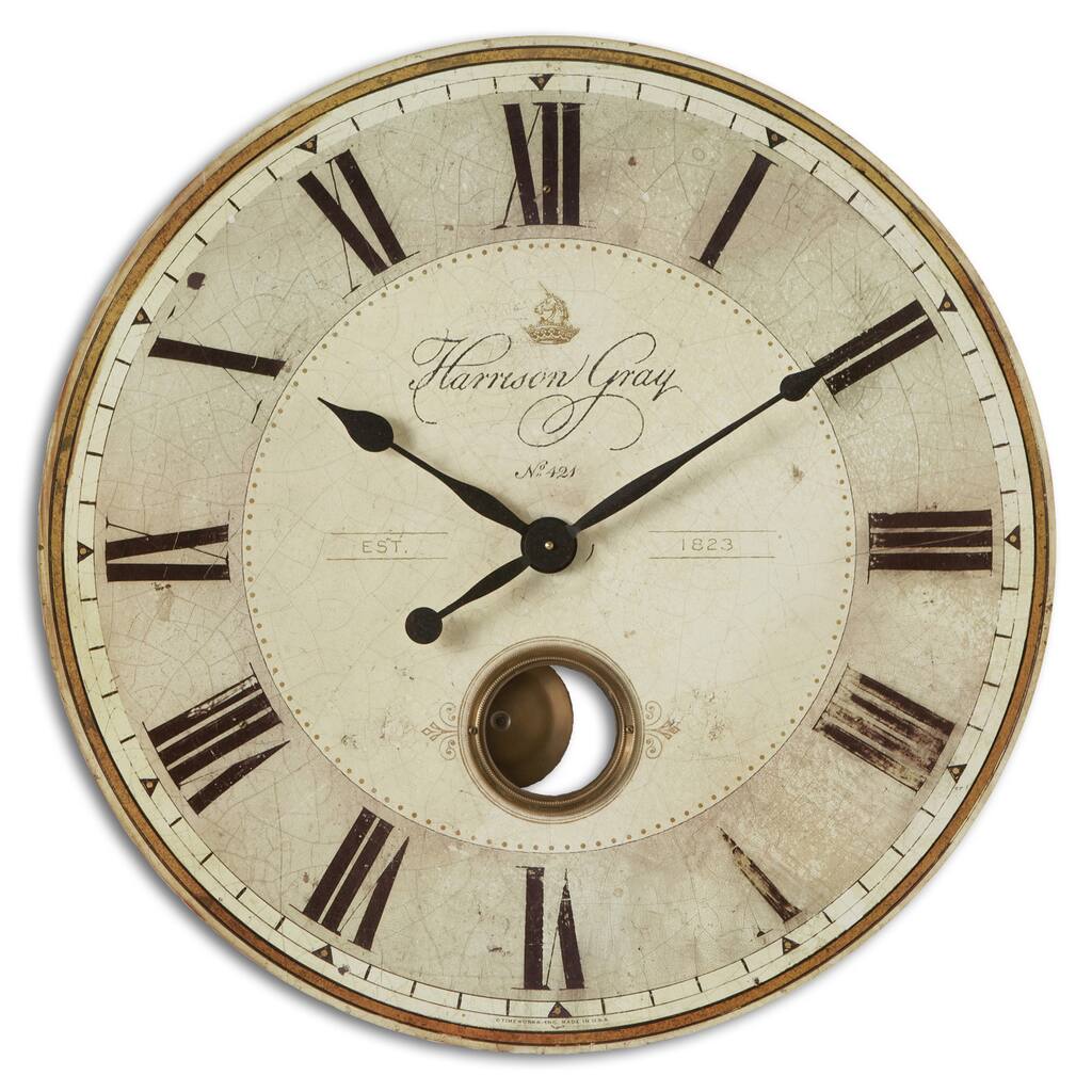 Uttermost 'Harrison' Grey 30-inch Wall Clock