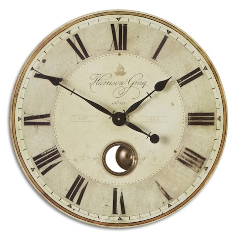 Uttermost 'Harrison' Grey 23-inch Wall Clock