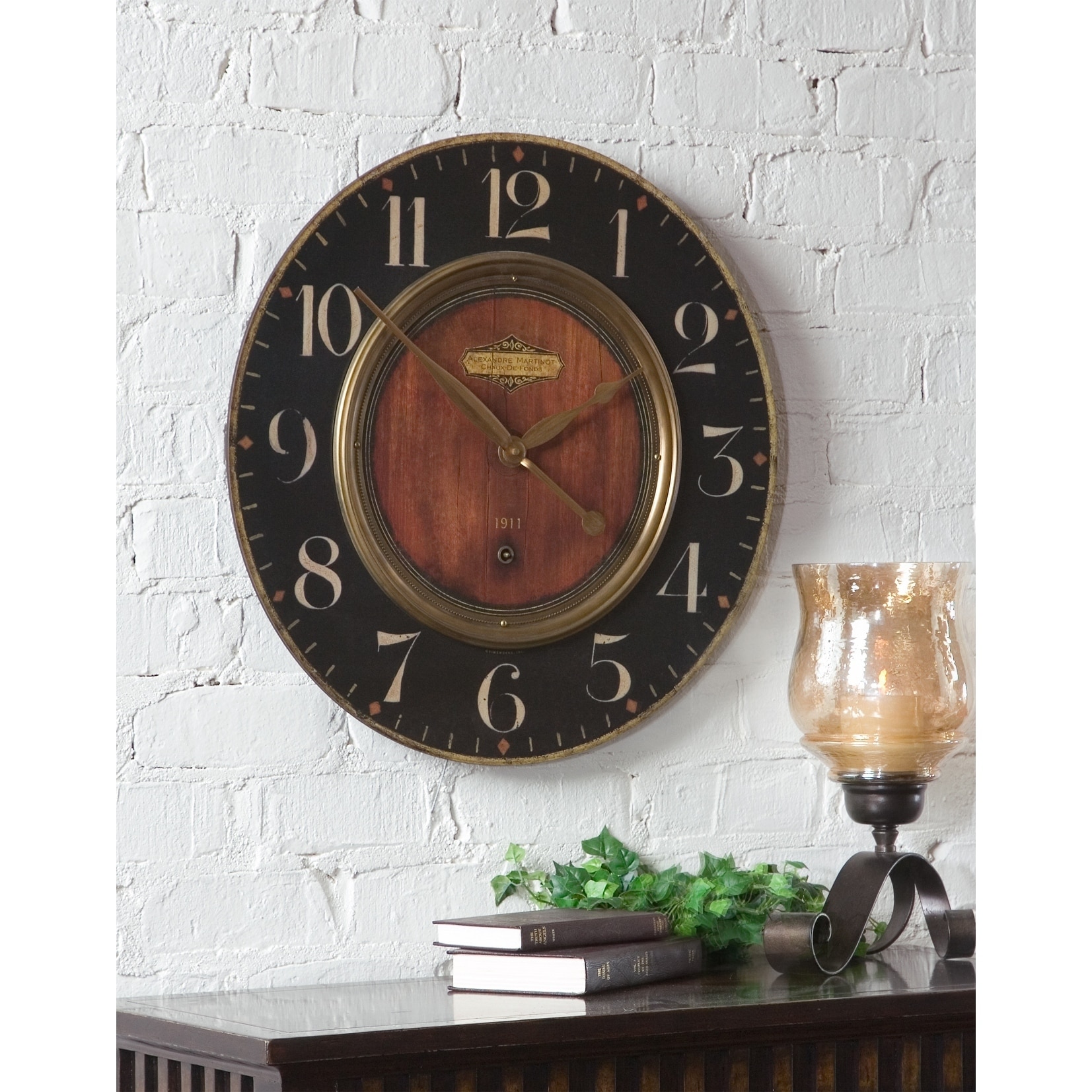 Uttermost Alexandre Martinot 23 Inch Round Wall Clock Overstock 8531612