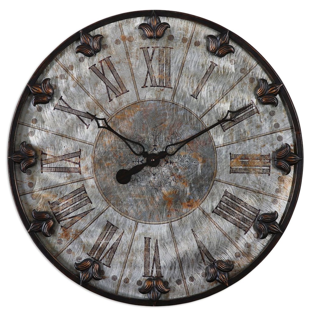 Uttermost 'Artemis' Brushed Aluminium Wall Clock