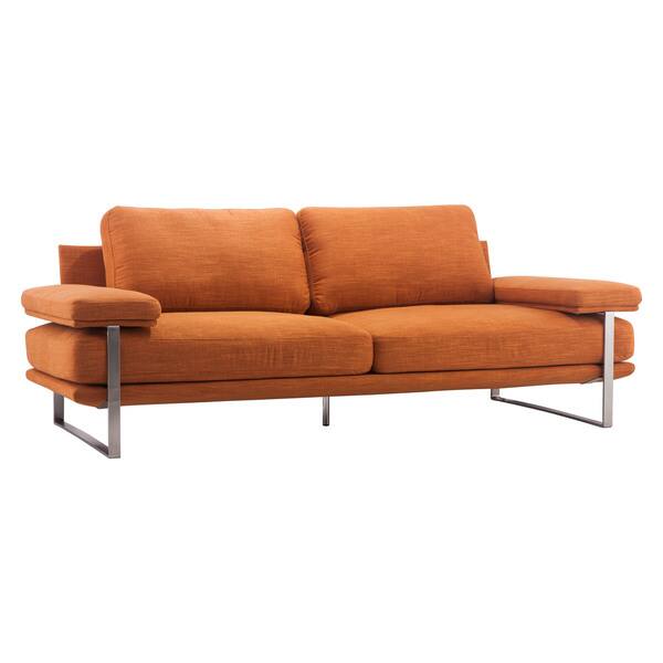 Carson Carrington Fosked Orange Sofa Overstock