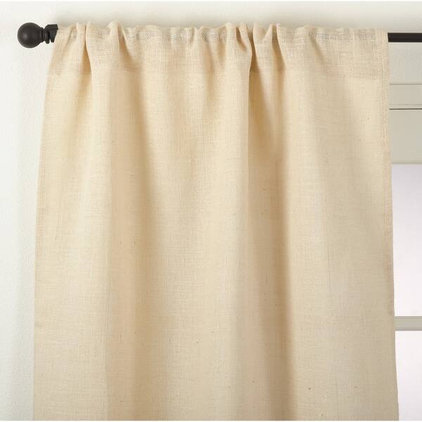 Shop Open Weave Lined Burlap Curtain Panel On Sale Free
