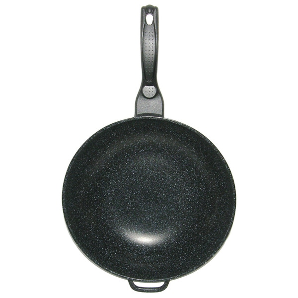 Mega Cook 12-inch Non-stick Stone Marble Forged Aluminum Frying Pan Wok. Opens flyout.
