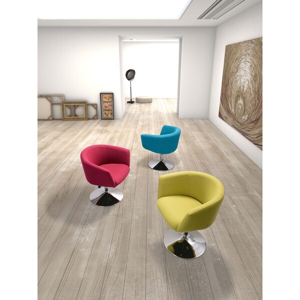 Umea Swiveling Carnelian Red Arm Chair