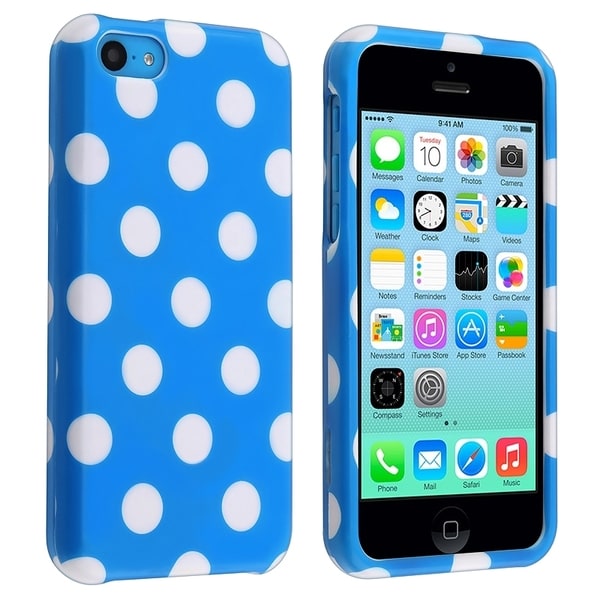 BasAcc Blue/ White Dots Protective Case for Apple iPhone 5C BasAcc Cases & Holders