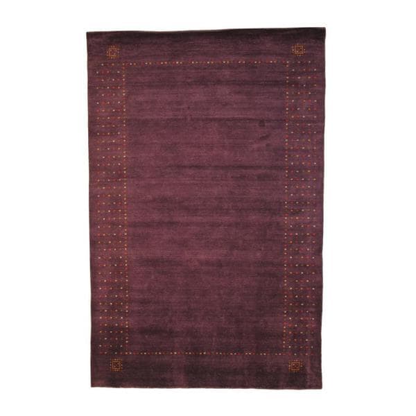 Shop Herat Oriental Indo Hand-knotted Gabbeh Wool Rug (6' x 9') - 6' x ...