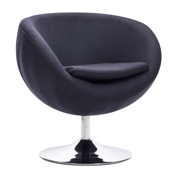 Lund Iron Grey Arm Chair Lund Modern Bucket-Seat Carnelian Red Arm Chair