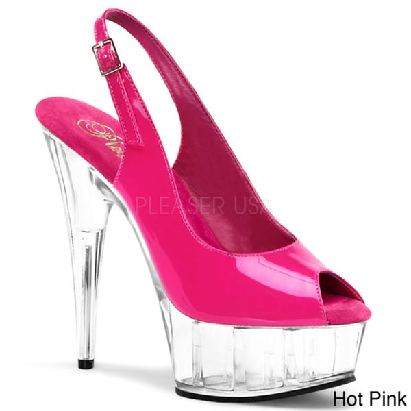 Pleaser Women's 'Delight-654' Slingback 6-inch Stiletto Heels - Free ...