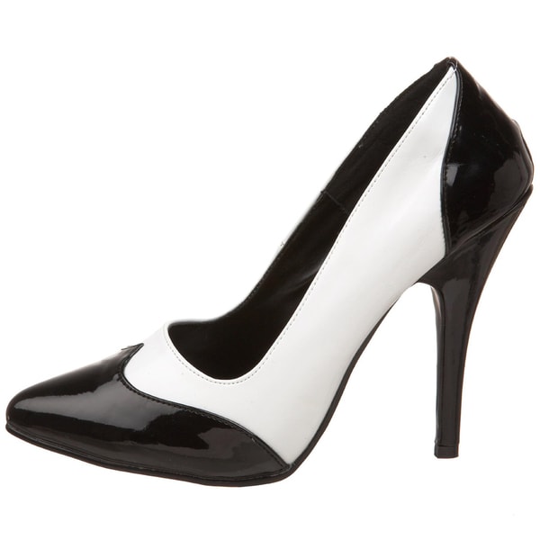 black and white spectator pumps