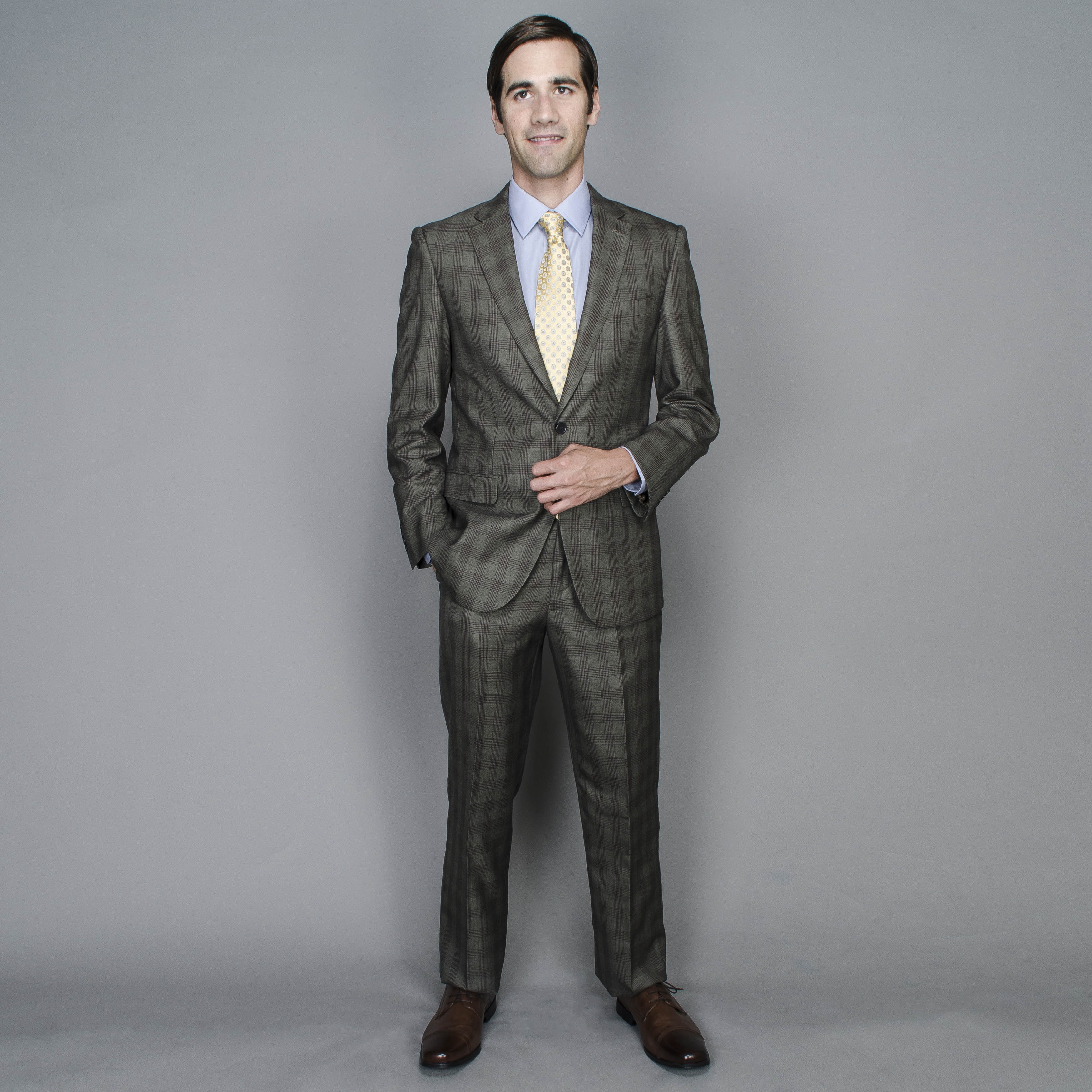 Menstaupe Windowpane 2 button Suit