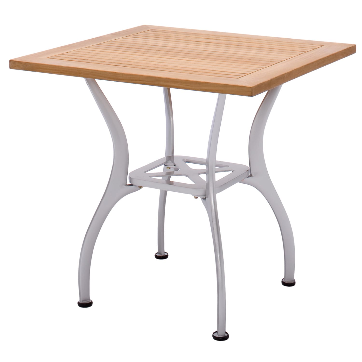 Square 32 inch Grade a Teak And Aluminum Dining Table