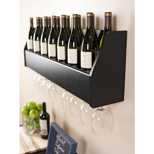 Floating Black Wine Rack Prepac Wine Racks