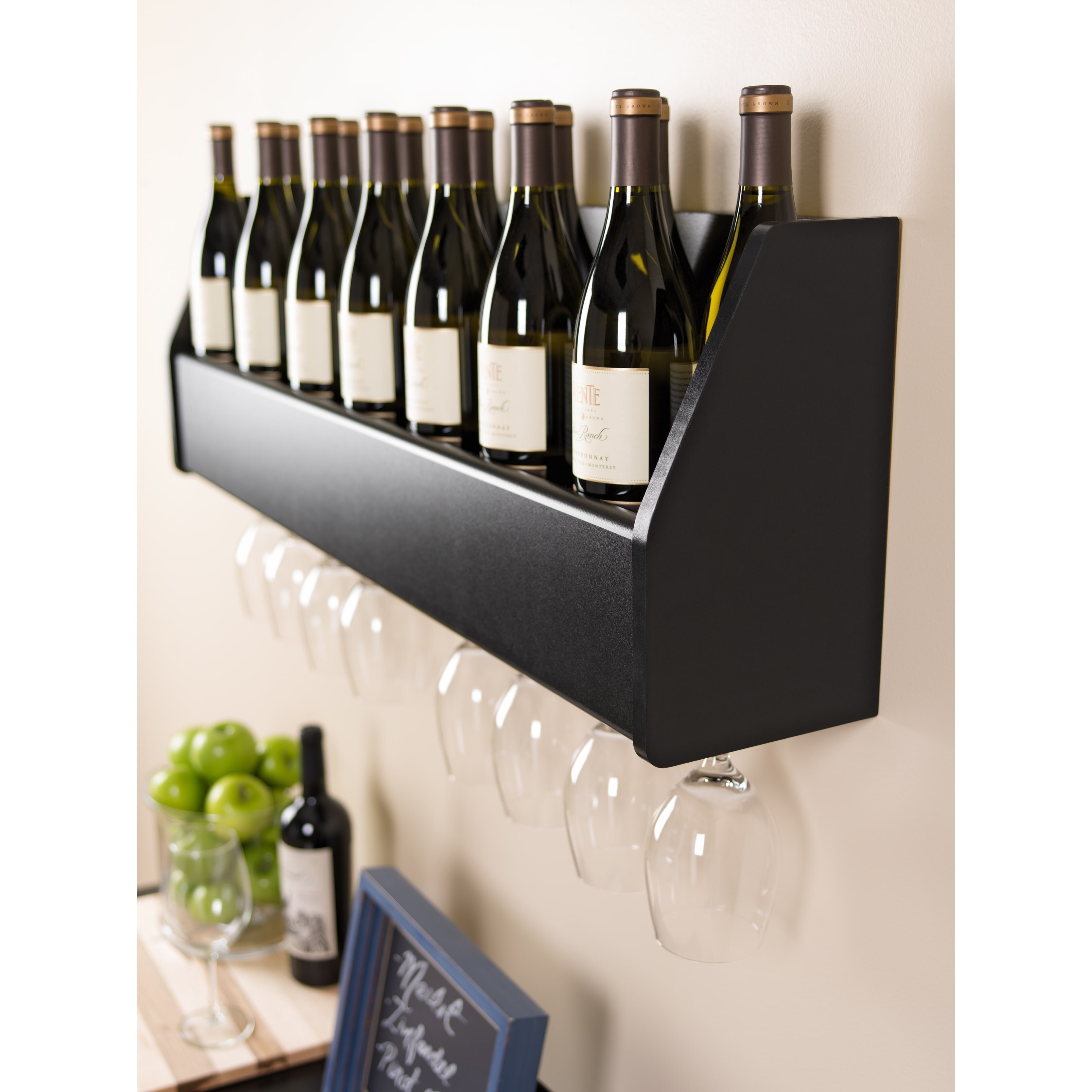 modern black wine rack