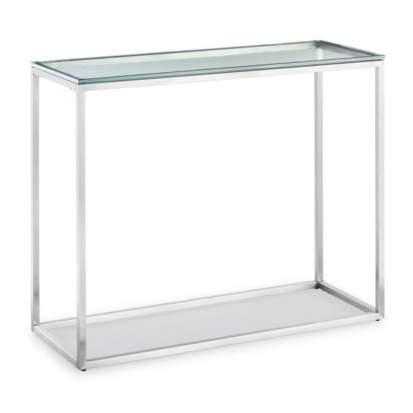 Sprocket Clear Glass Console Table