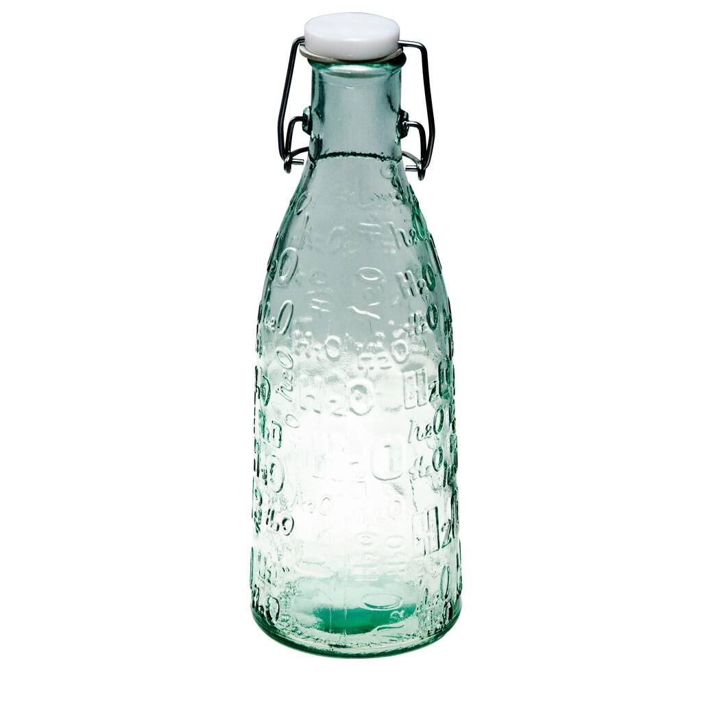 Recycled Glass H20 Bottle Set of 4
