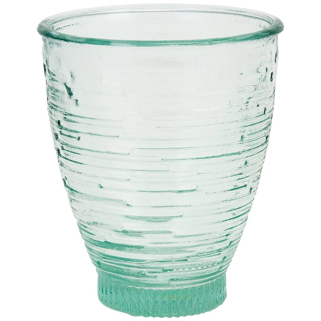 Set of 4 Modern Ring Recycled Glass Small Drinking Glasses