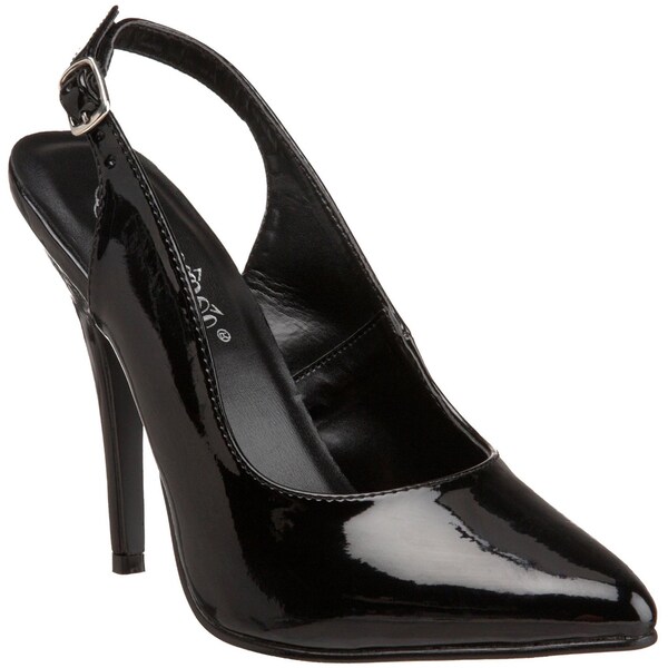 Shop Pleaser Women's 'Seduce-317' Black Slingback Pointed Toe Pumps ...