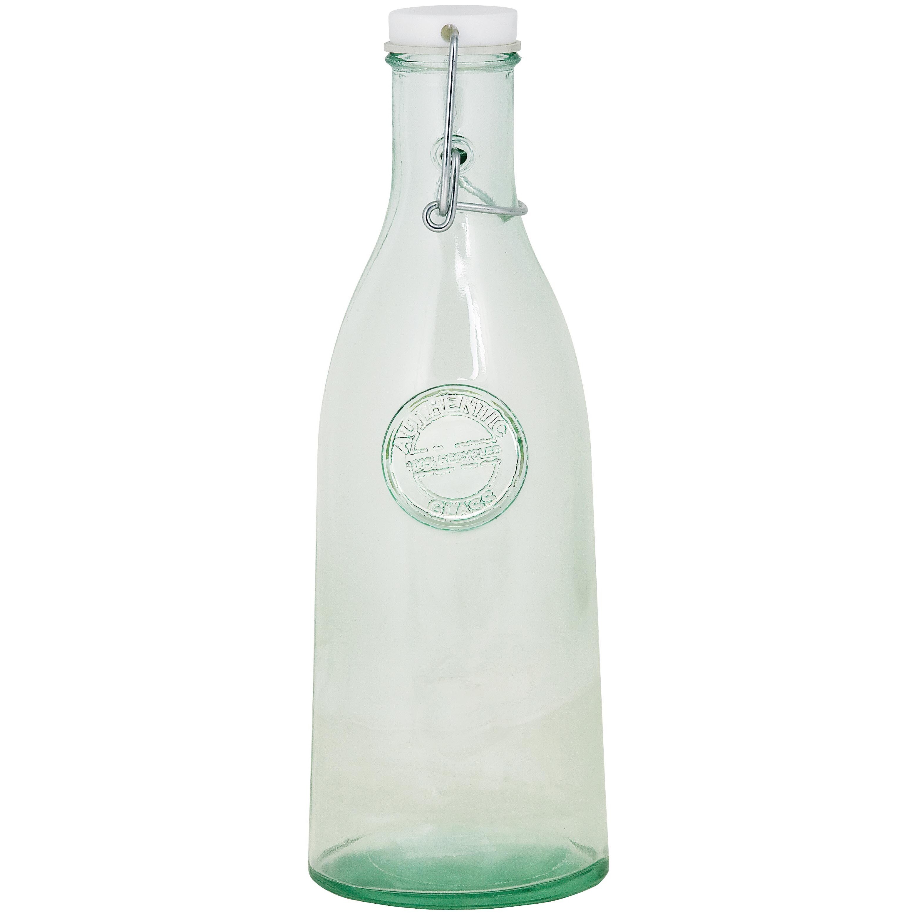 Download Authentic Recycled Clear Green Clamp Lid Bottle Glassware Set Of 4 Overstock 8533957