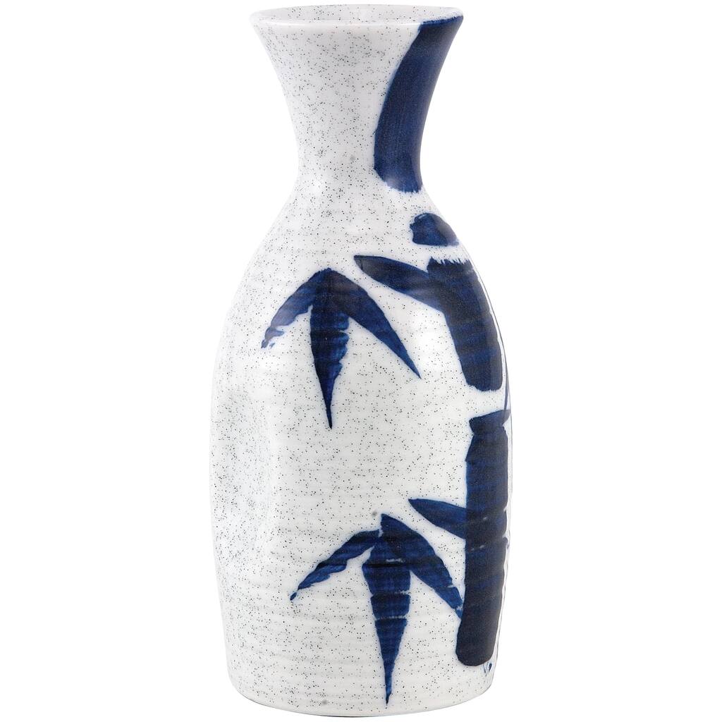 Grey Cobalt Bamboo Sake Pitcher