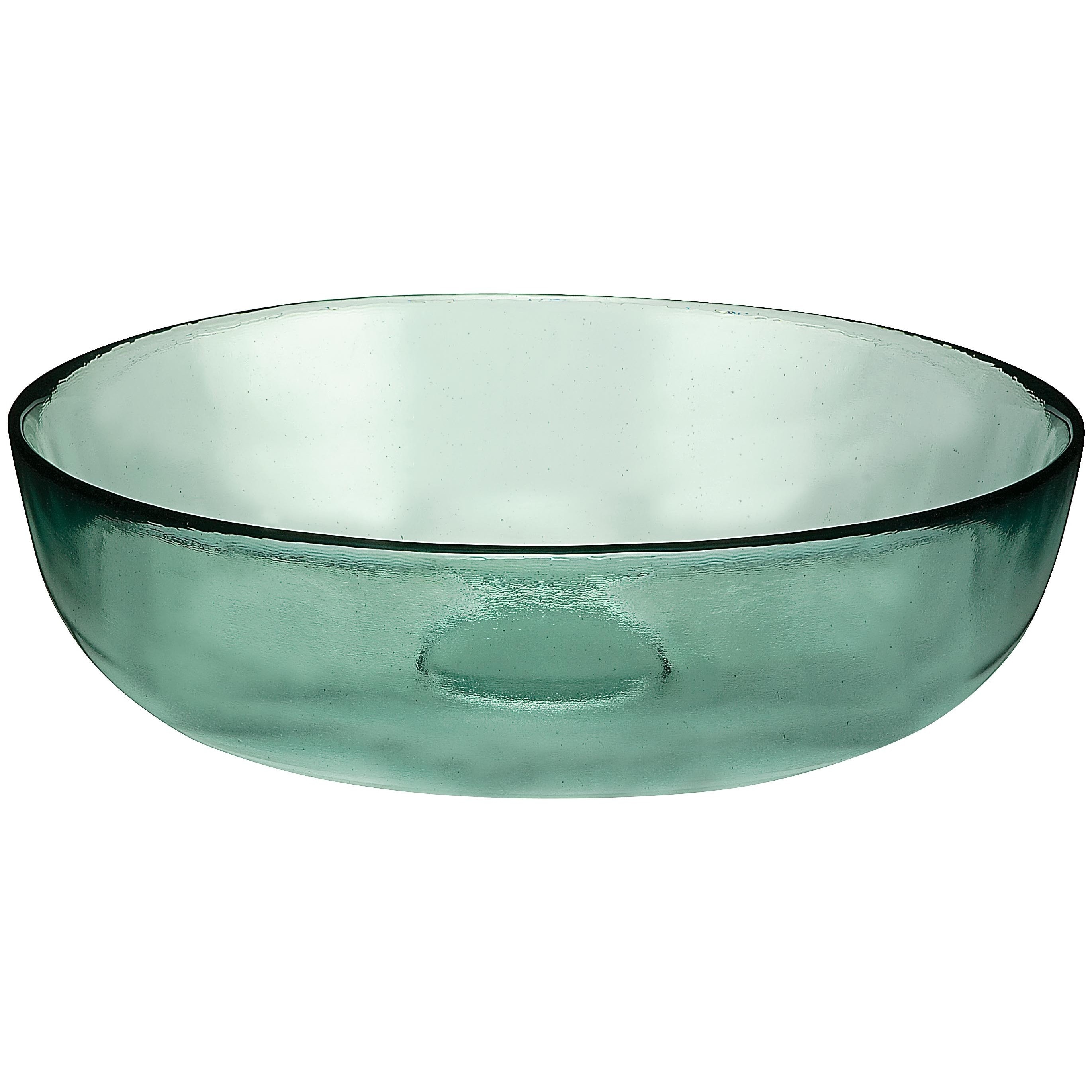 Set Of 2 Recycled Glass Low Bowls