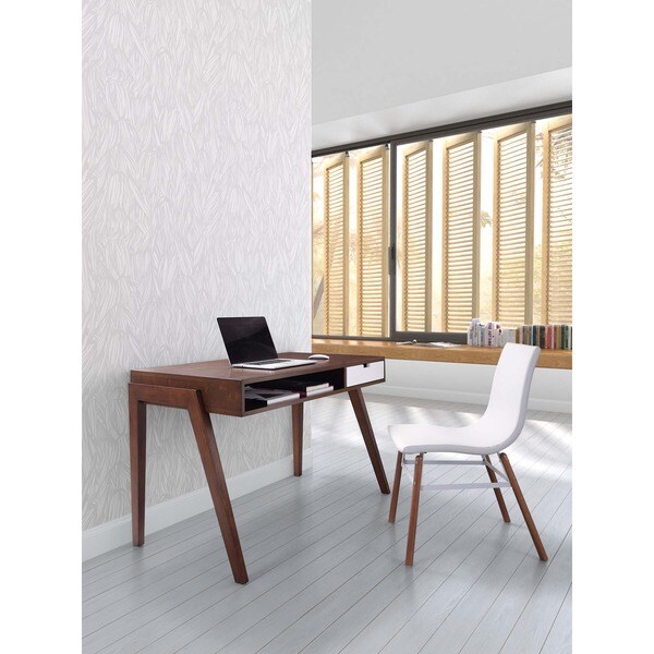 Shop Linea Walnut Finish Desk Free Shipping Today