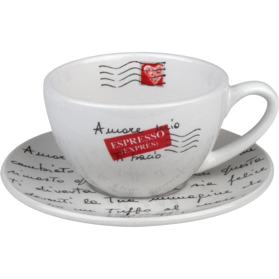 Konitz Amore Mio Multi-Color 8-piece Cappuccino Cup and Saucer Set