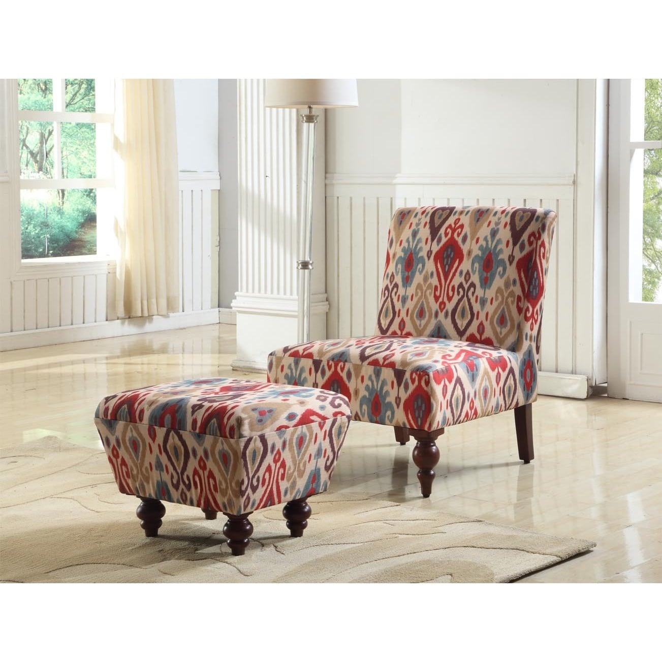 Shop Deluxe Accent Chair/ Ottoman - Free Shipping Today - Overstock