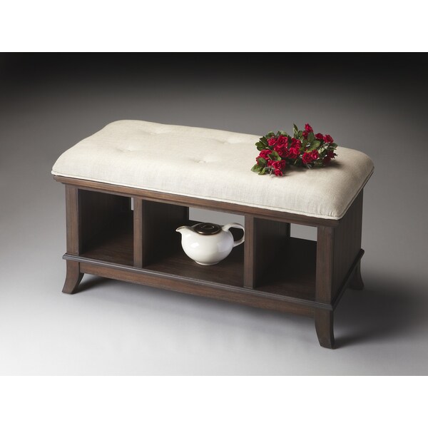 Shop Handmade Transitional Mindi Hardwood Cocoa Storage Bench (Vietnam