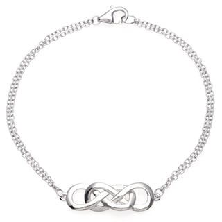 La Preciosa Sterling Silver Intertwined Double Infinity La Preciosa Sterling Silver Intertwined