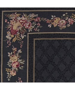 Nourison Hand knotted Legacy Foulard Black Wool Rug (8'6 x 11'6) Nourison 7x9   10x14 Rugs