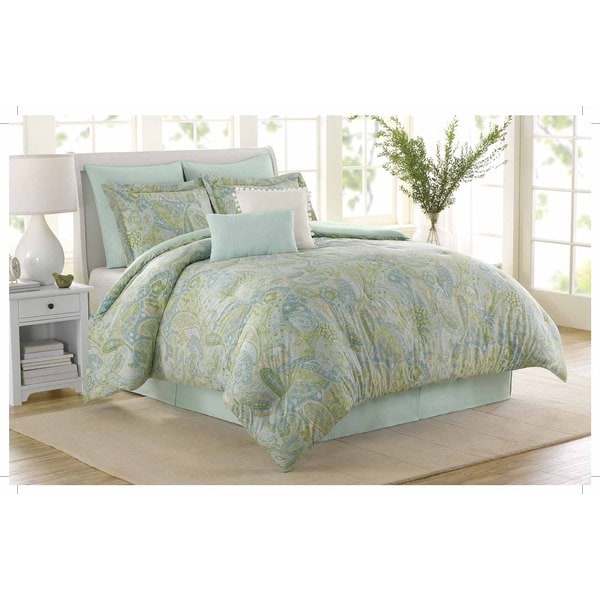 Soho New York Home Sea Glass 8-piece Cotton Comforter Set