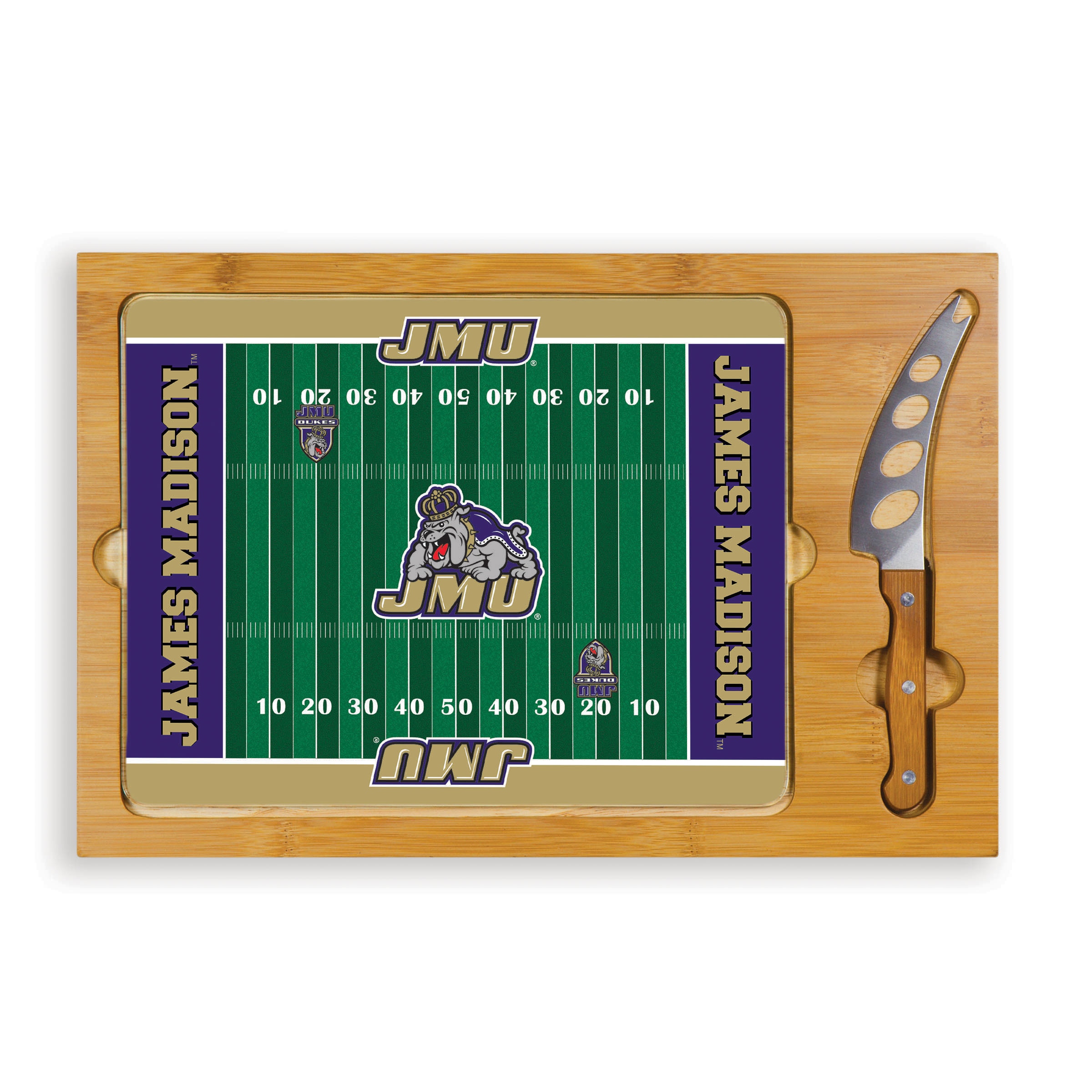 James Madison University Dukes Football Icon Cheese Tray