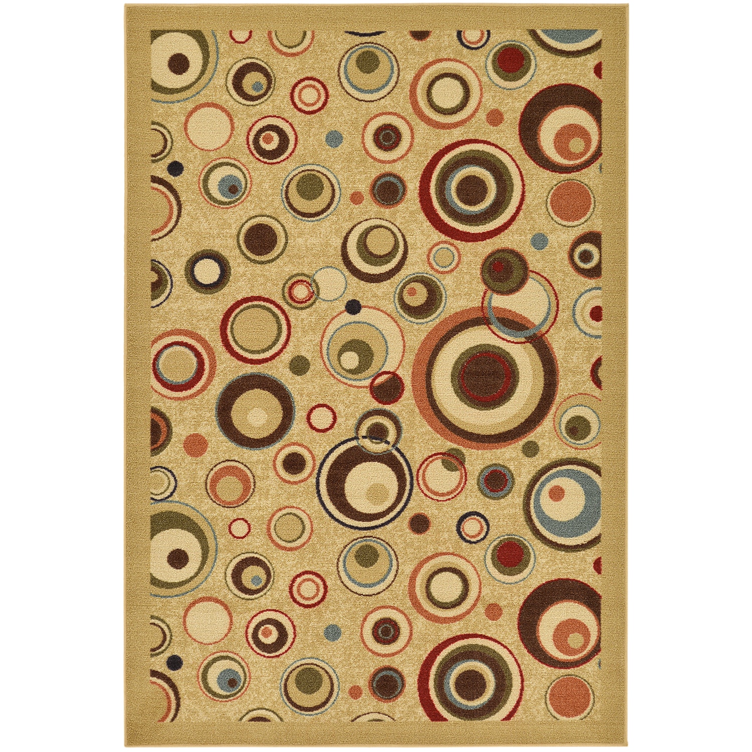 Beige Contemporary Dazzle Design Non skid Area Rug (33 X 5)