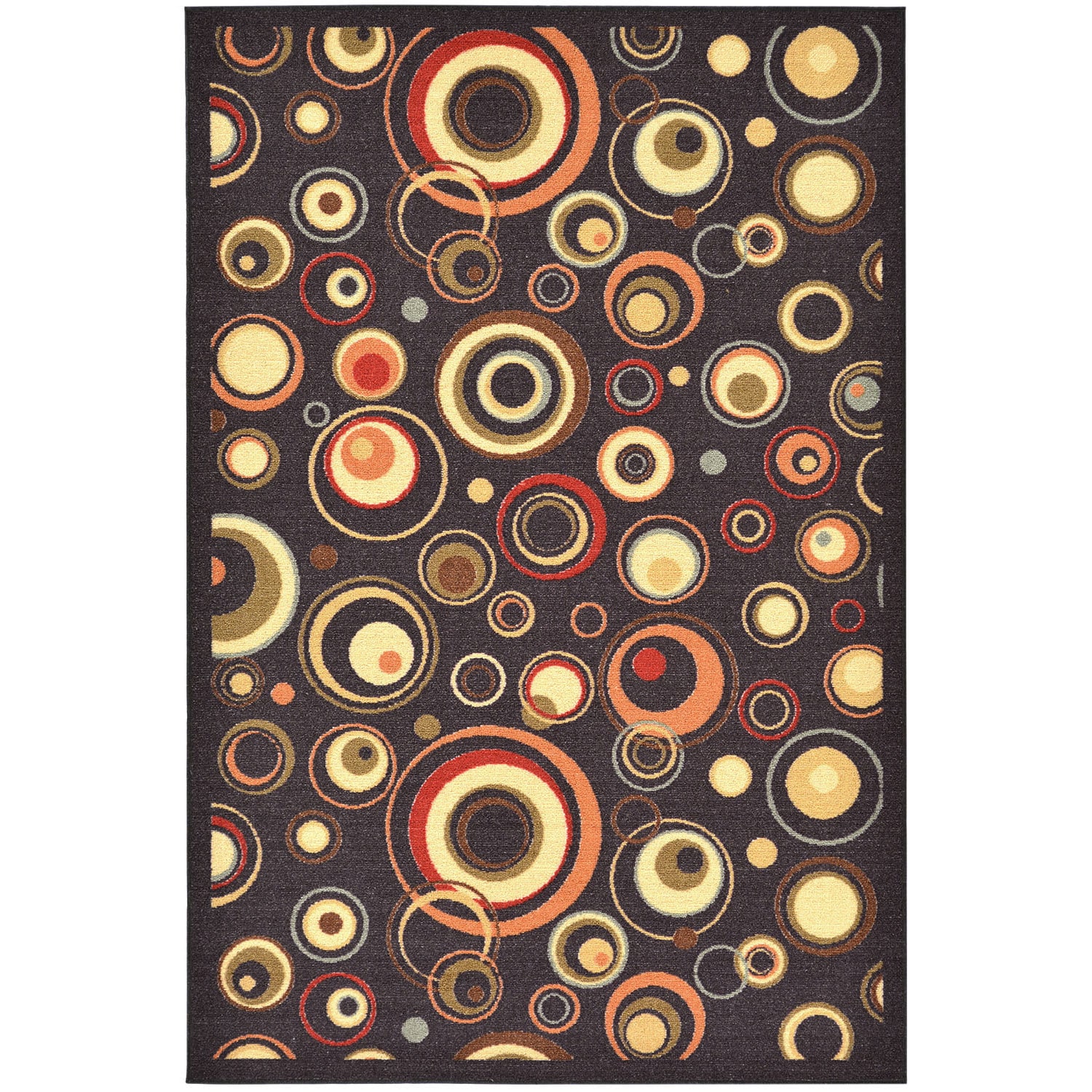 Black Contemporary Dazzle Design Non skid Area Rug (33 X 5)