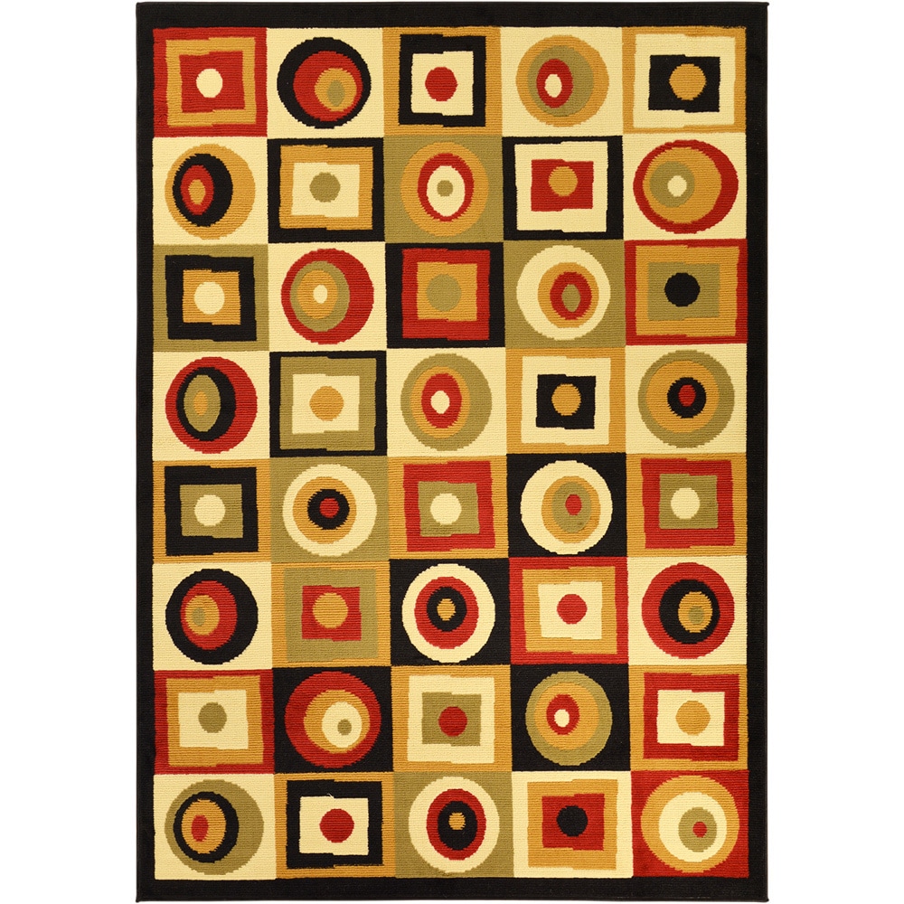 Multi color Contemporary Abstract Area Rug (82 X 910)