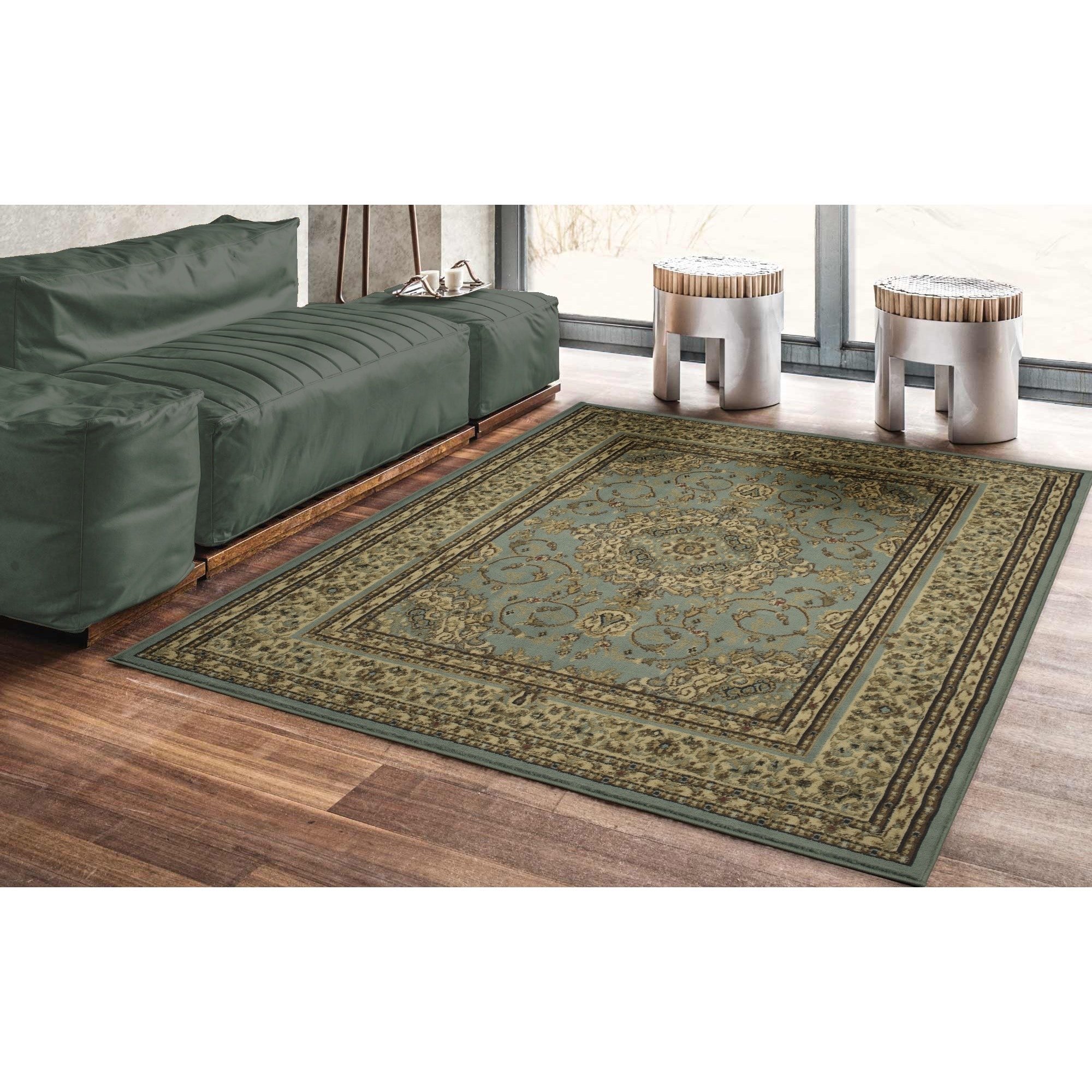 Oriental Medallion Dark Red Area Rug (53 X 7)