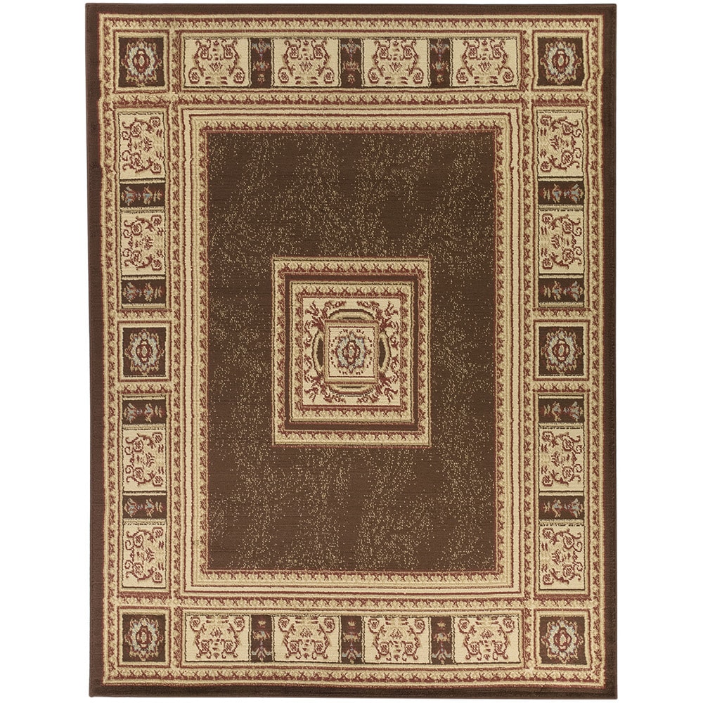 European Design Brown Area Rug (710 X 910)