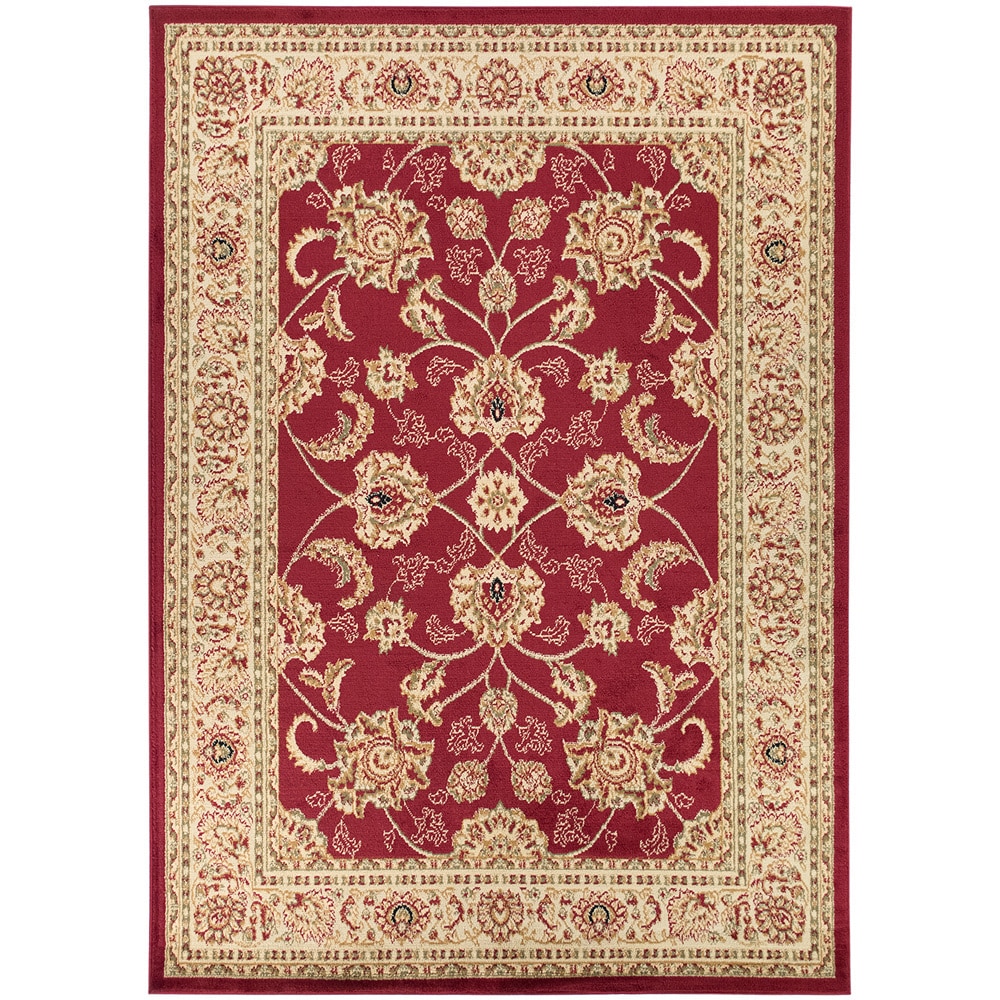 Dark Red Traditional Oriental Design Area Rug (53 X 7)