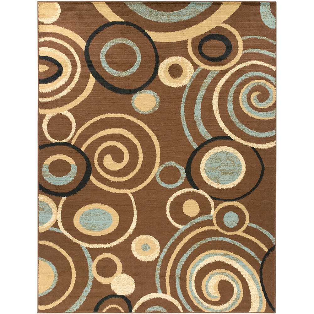 Brown Scrolls Area Rug (311 X 53)