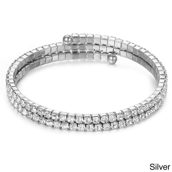 Crystal Ice Sterling Silver Swarovski Elements Classic Illusion Tennis