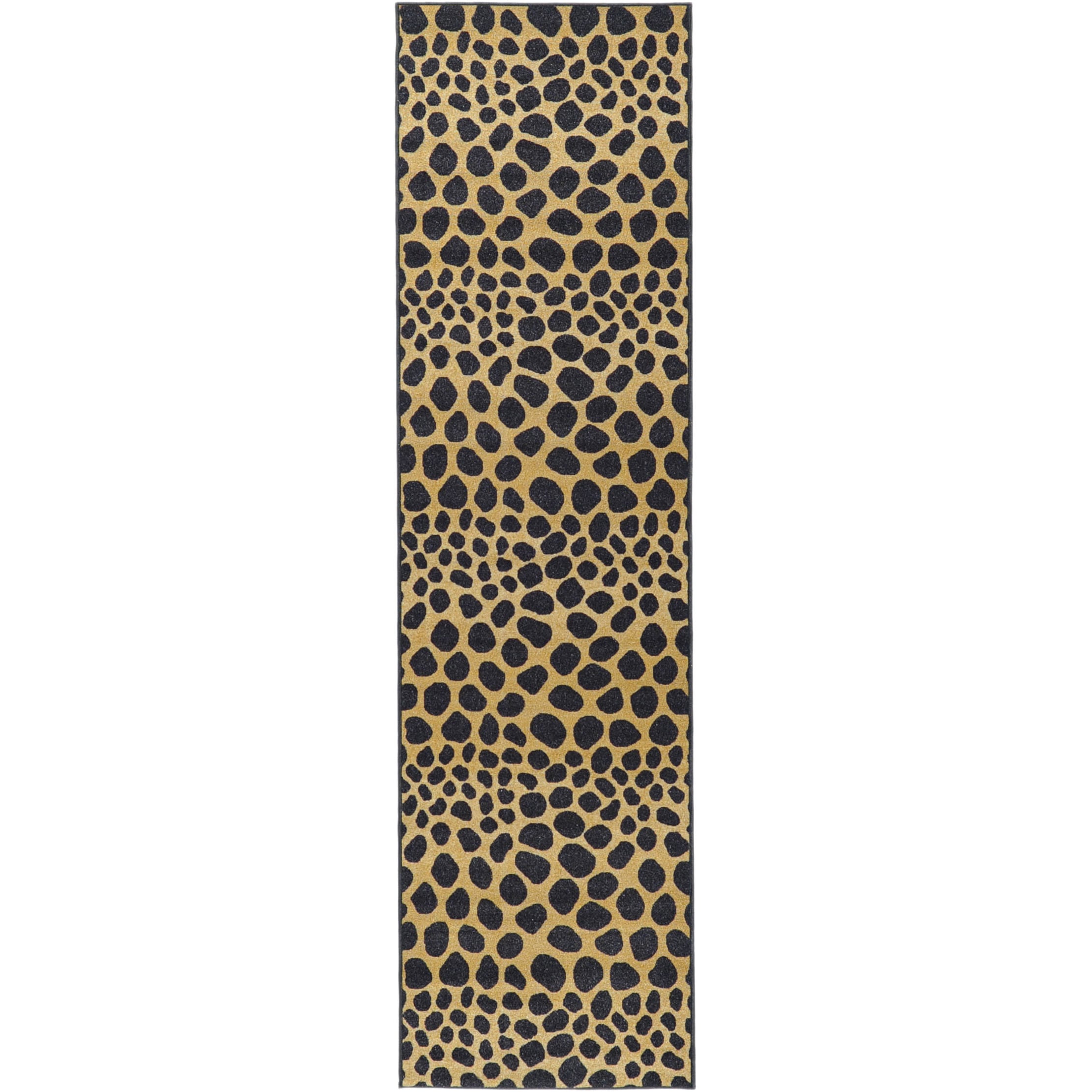 Animal Print Leopard Design Non skid Runner Rug (110 X 7)