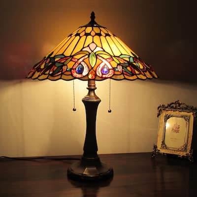 Tiffany Style Victorian Design 2-light Table Lamp