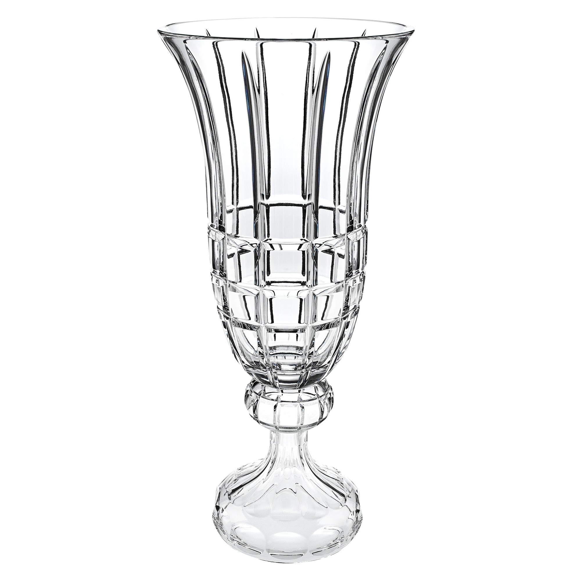 Alice 21 inch Hand cut Crystal Hurricane/ Vase