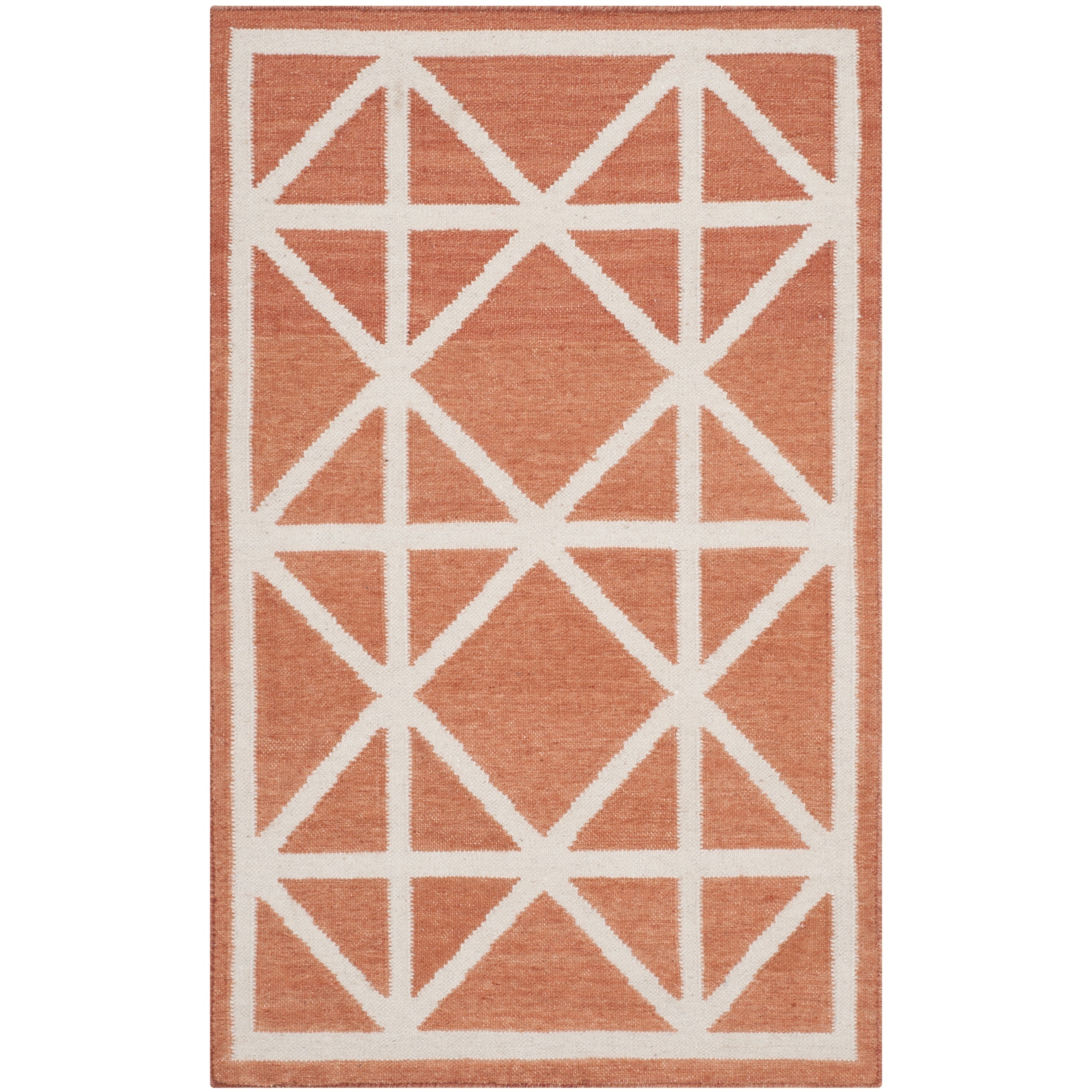 Safavieh Hand woven Moroccan Dhurries Red/ Ivory Wool Rug (26 X 4)