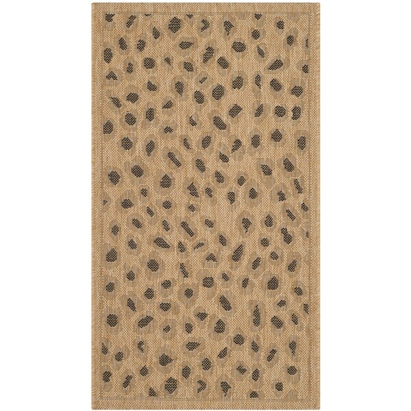 Shop Safavieh Courtyard Natural/ Leopard Print Indoor/ Outdoor Rug 2