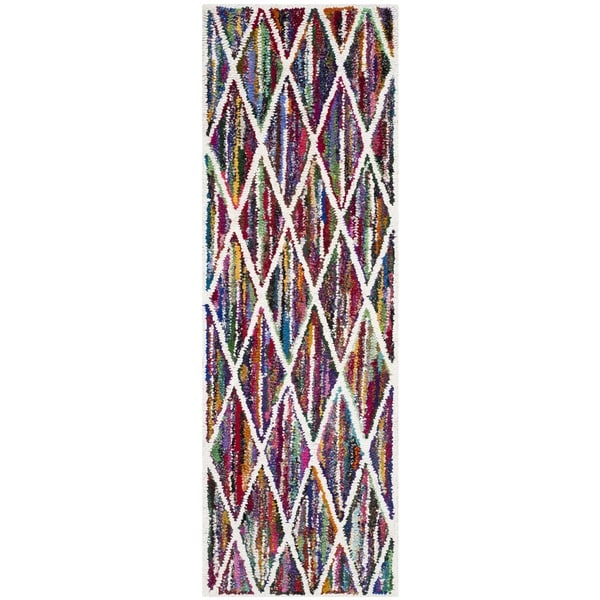 Safavieh Handmade Nantucket Multicolored Cotton Runner Rug (2'3 x 7') Safavieh Runner Rugs