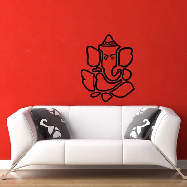 Ganesha Hindu Vinyl Wall Decal Overstock 8539879