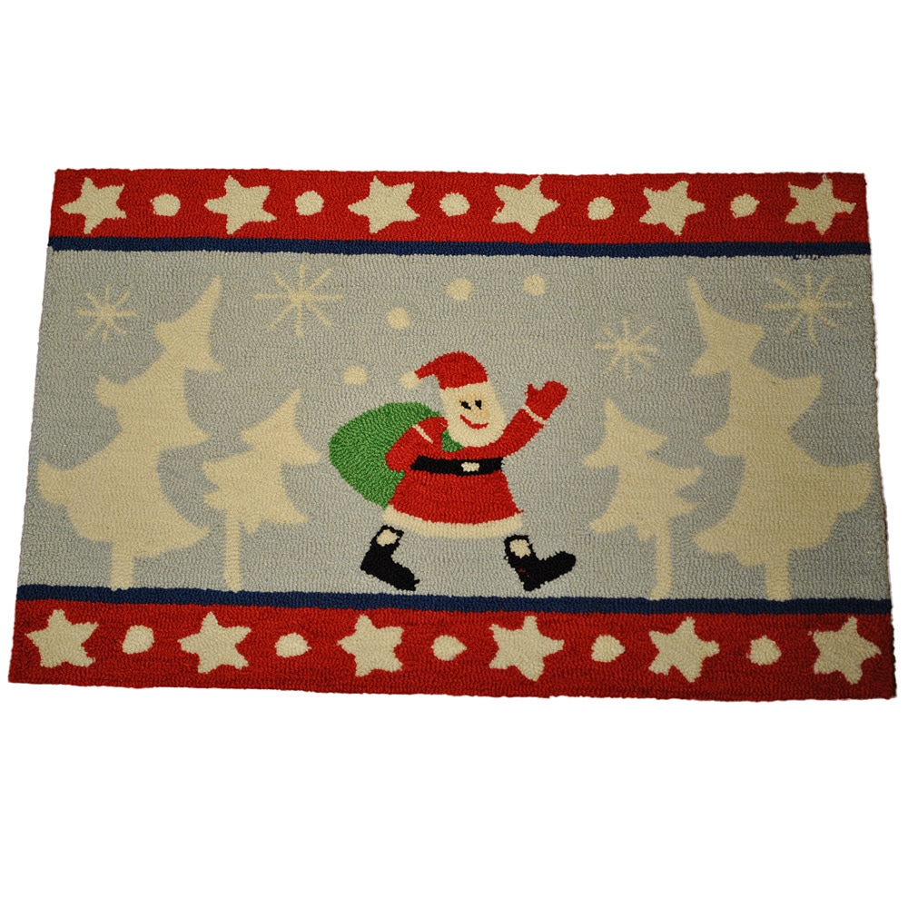 Blue Santa Rug